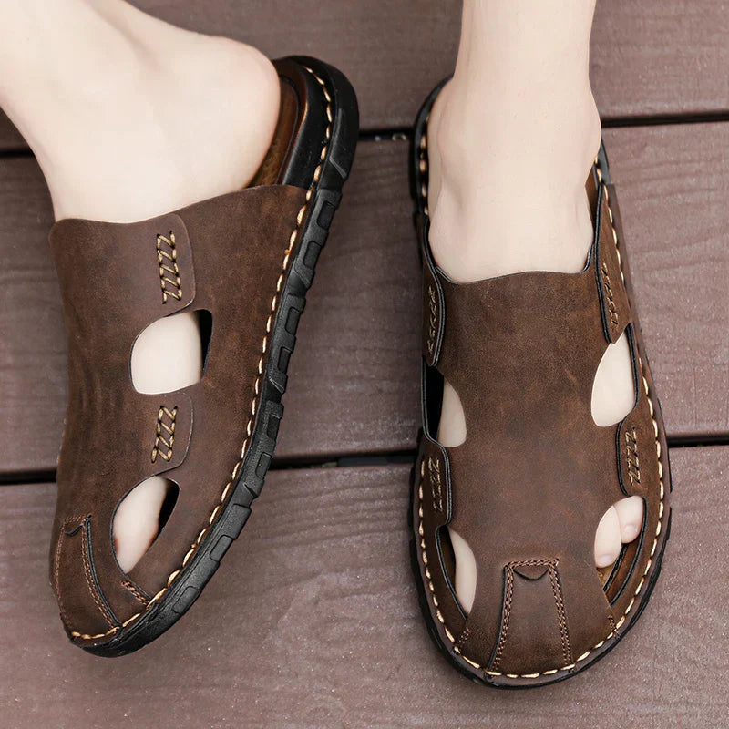 Leder-Sandalen