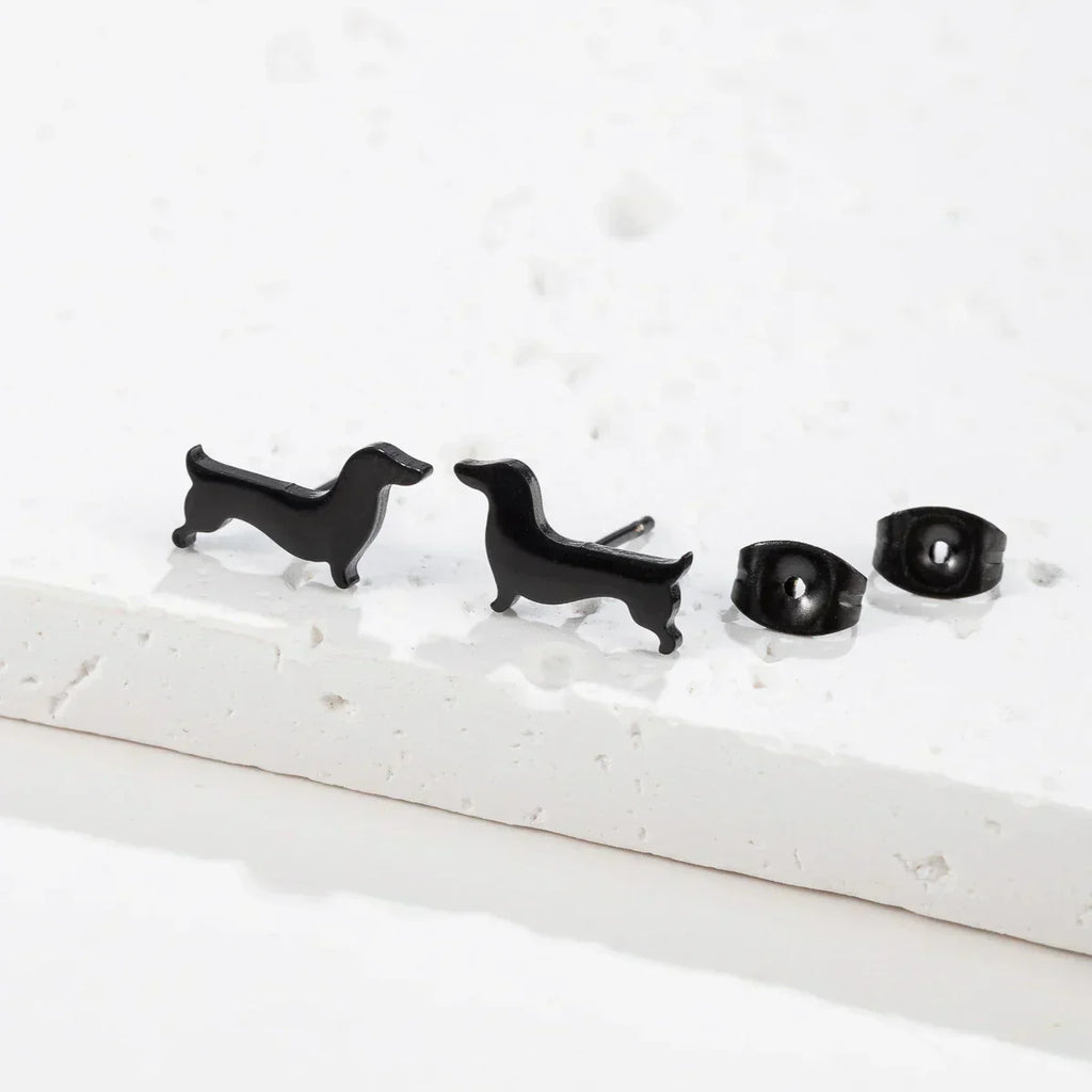 Ohrringe mit Dackelknopf