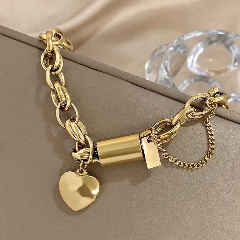 Heartened – Markante Gliederarmkette (1+1 GRATIS)