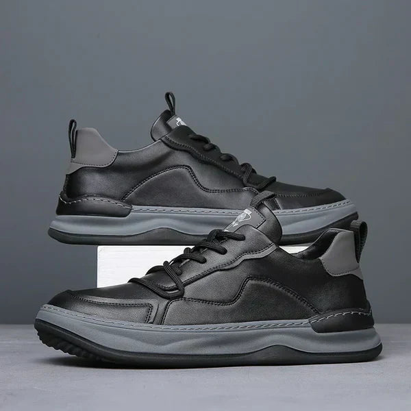 High-Sole Leather Shoes
