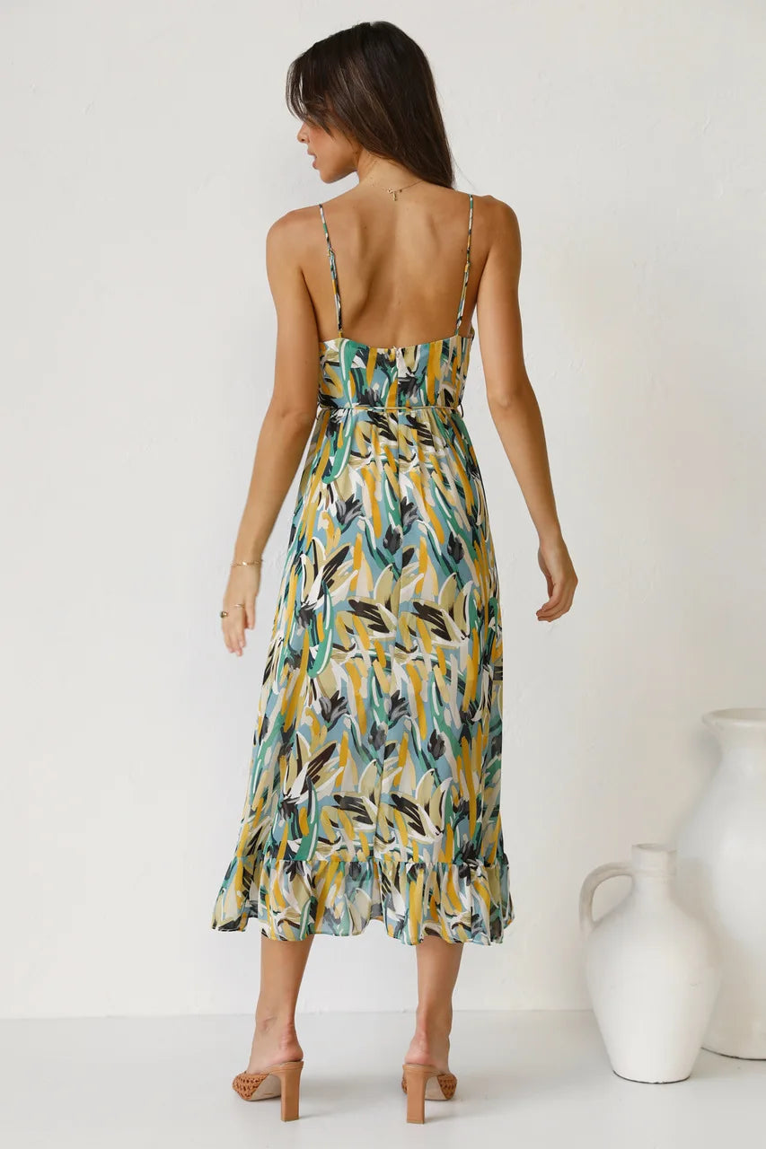BIRKHILD I MEHRFARBIGES SOMMERKLEID