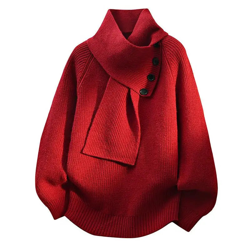 Ariane – Eleganter Strickpullover mit Schal-Kragen