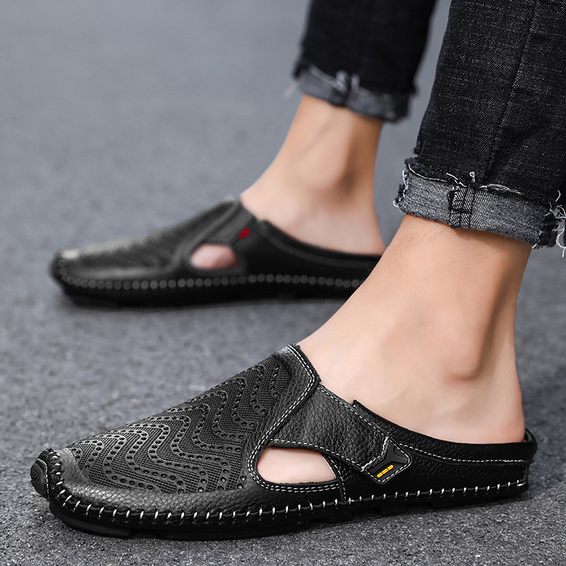 Atmungsaktive Sandalen aus italienischem Leder