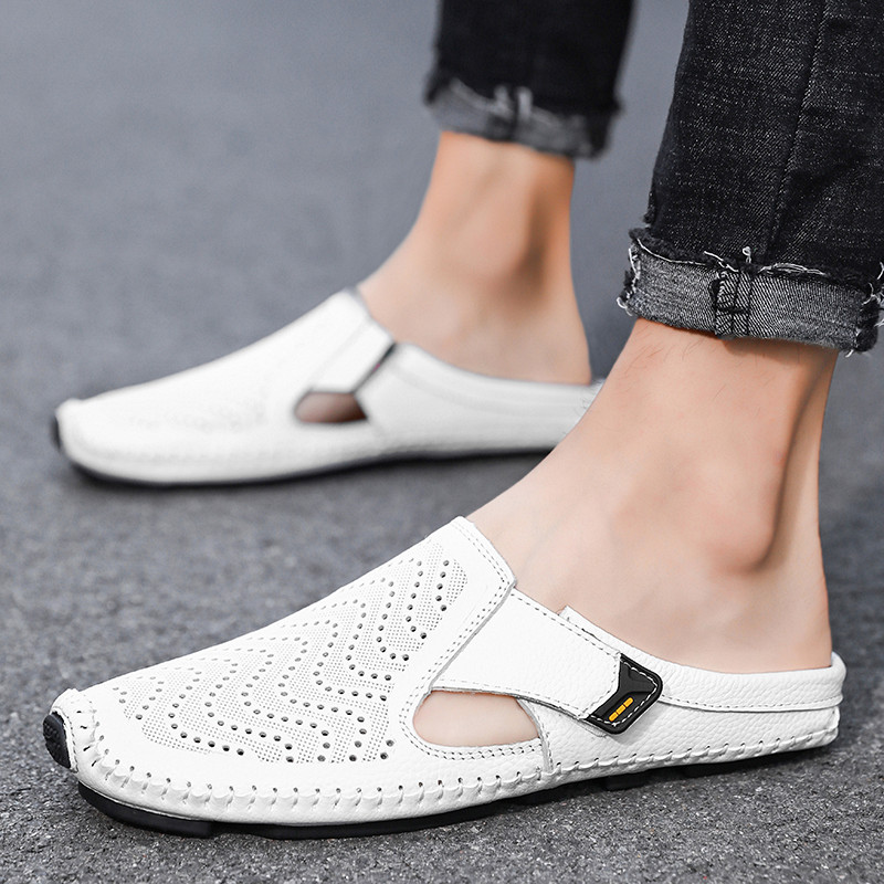 Atmungsaktive Sandalen aus italienischem Leder