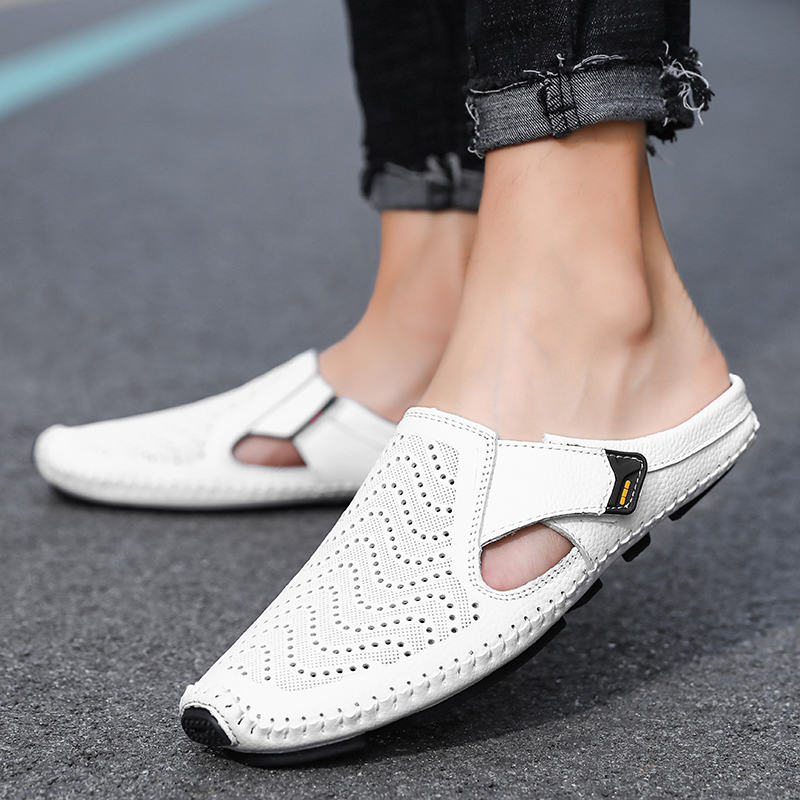 Atmungsaktive Sandalen aus italienischem Leder