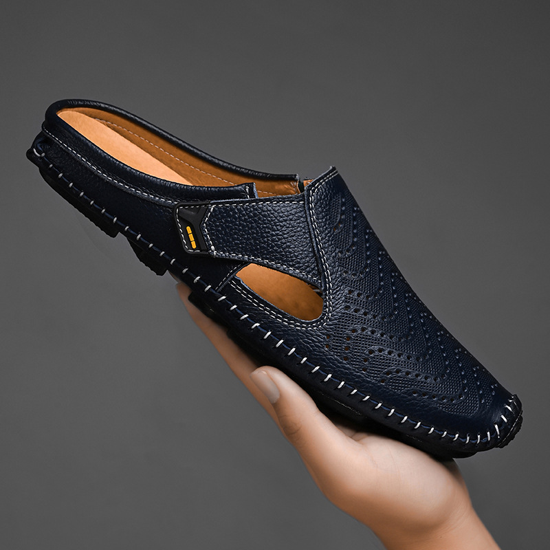 Atmungsaktive Sandalen aus italienischem Leder