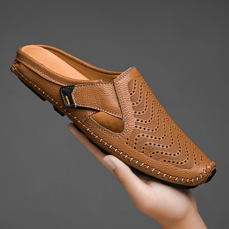 Atmungsaktive Sandalen aus italienischem Leder