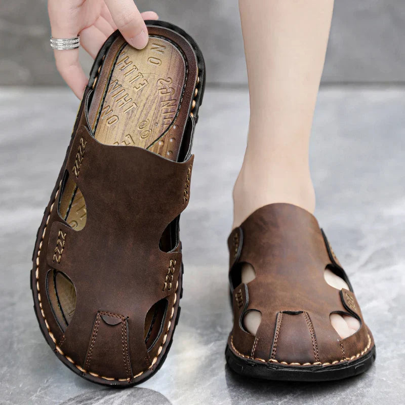 Leder-Sandalen