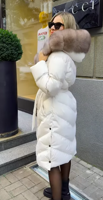 Christina | Elegante Casual-Jacke mit Kunstfellkragen