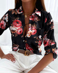 Sibylle | Modische Bluse mit langen Ärmeln und Knopfleiste