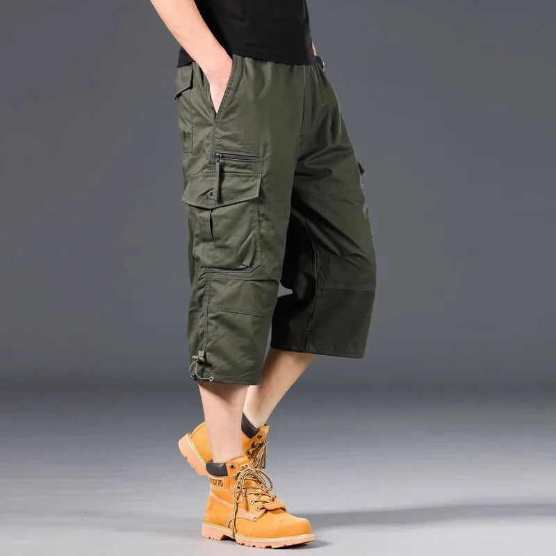 Christian – Lange Baumwoll-Cargo-Shorts