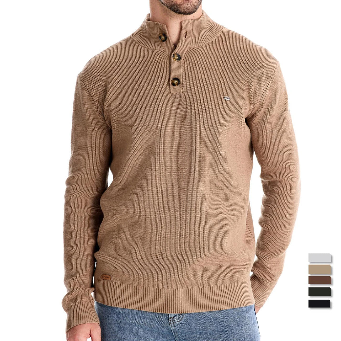 Kramer | Pullover für Männer mit Knopfleiste