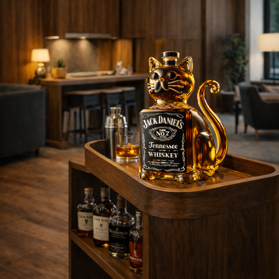 Flasche Whisky - Katze Edition