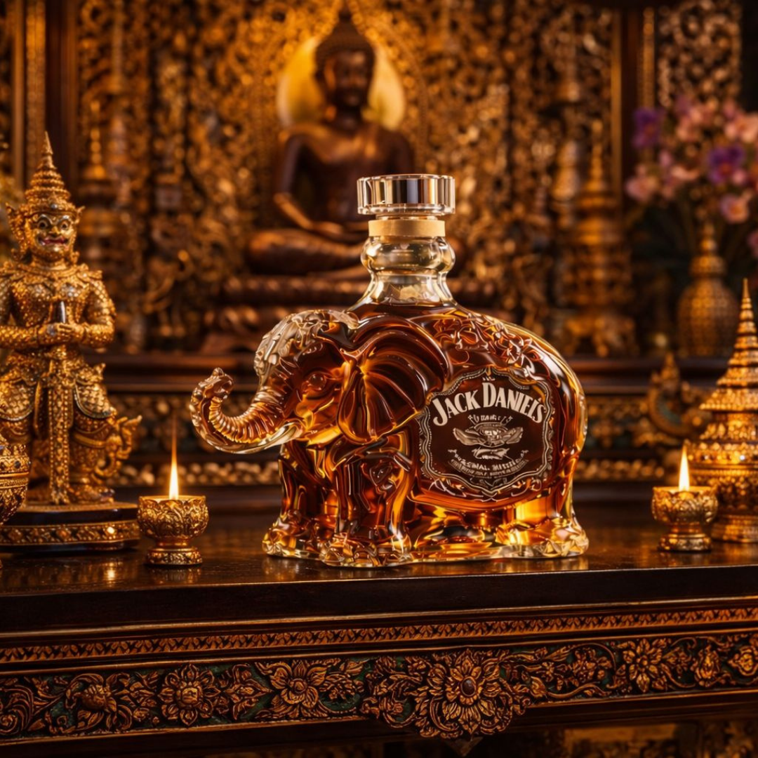 Flasche Whisky - Elefanten-Edition
