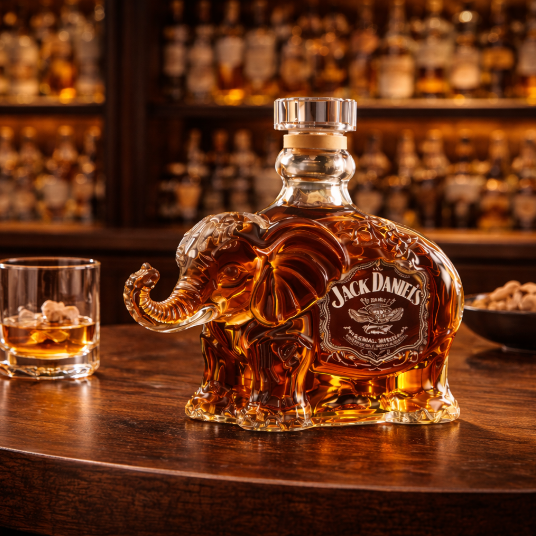 Flasche Whisky - Elefanten-Edition