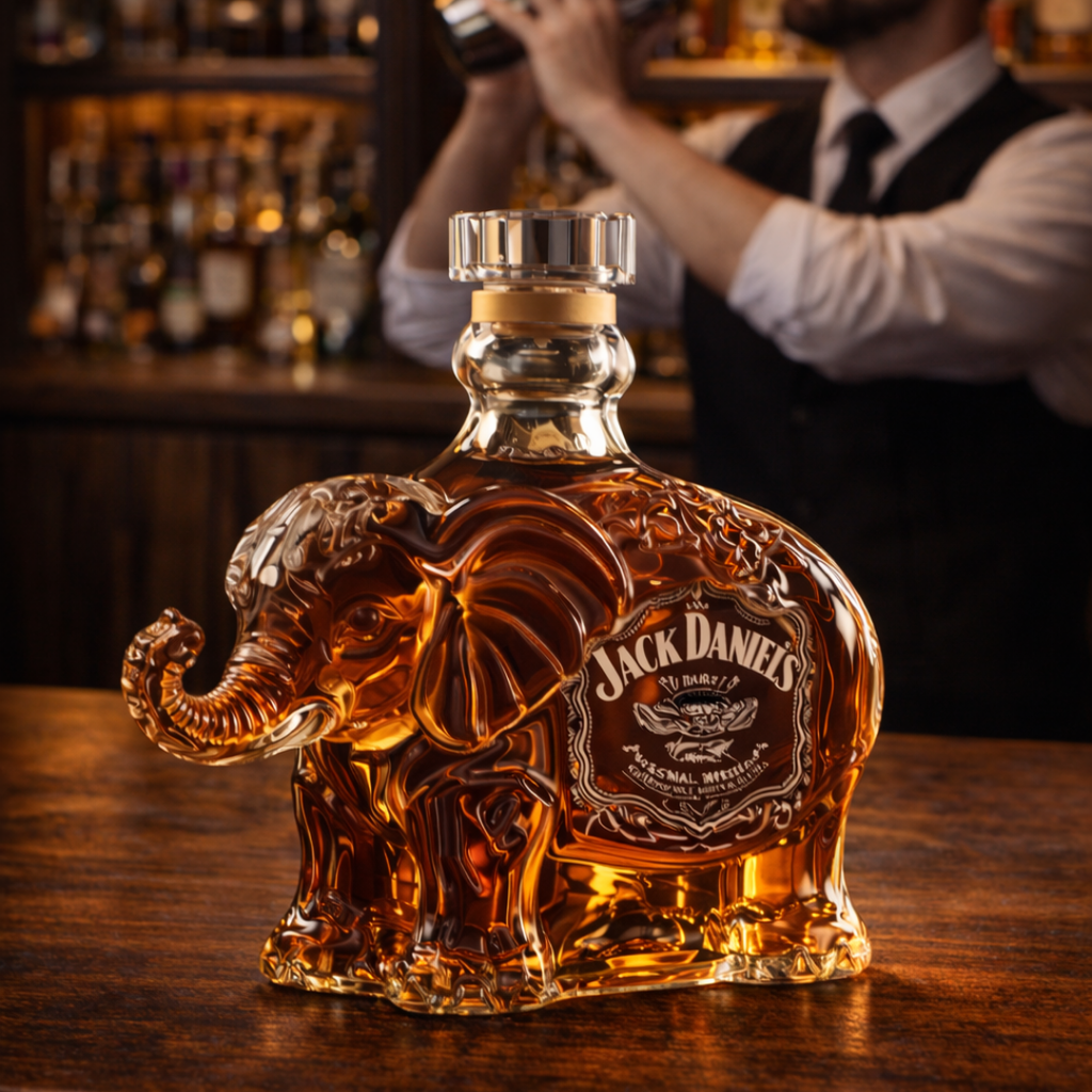 Flasche Whisky - Elefanten-Edition