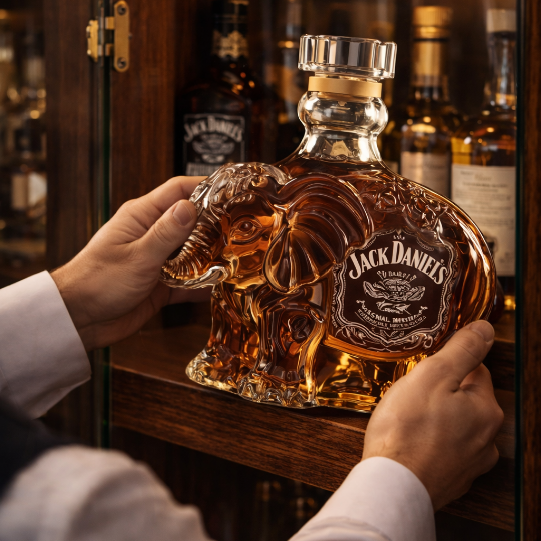 Flasche Whisky - Elefanten-Edition