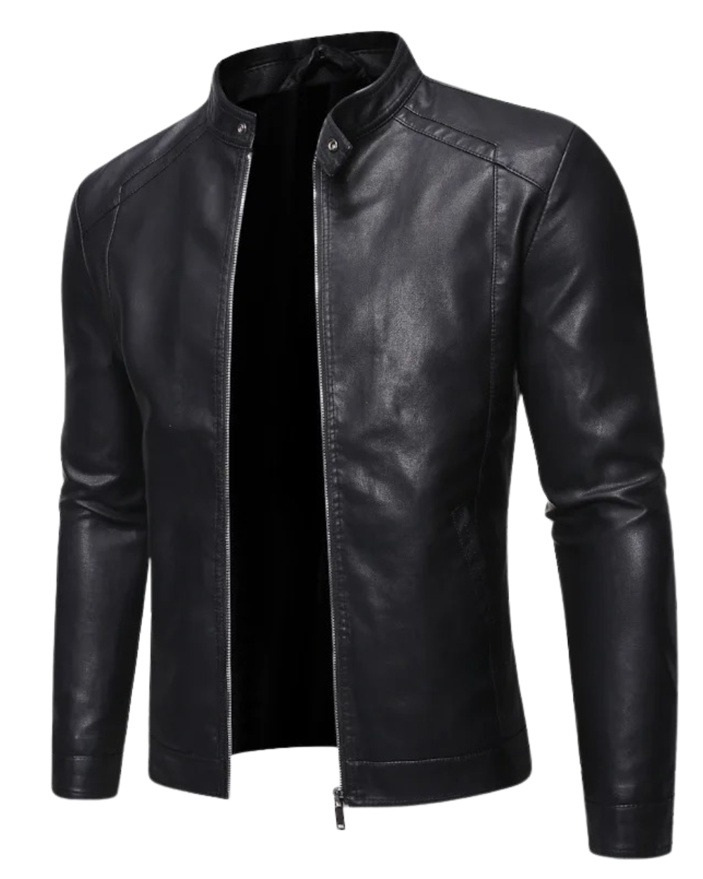 Nicolas® | Lederjacke mit Stehkragen
