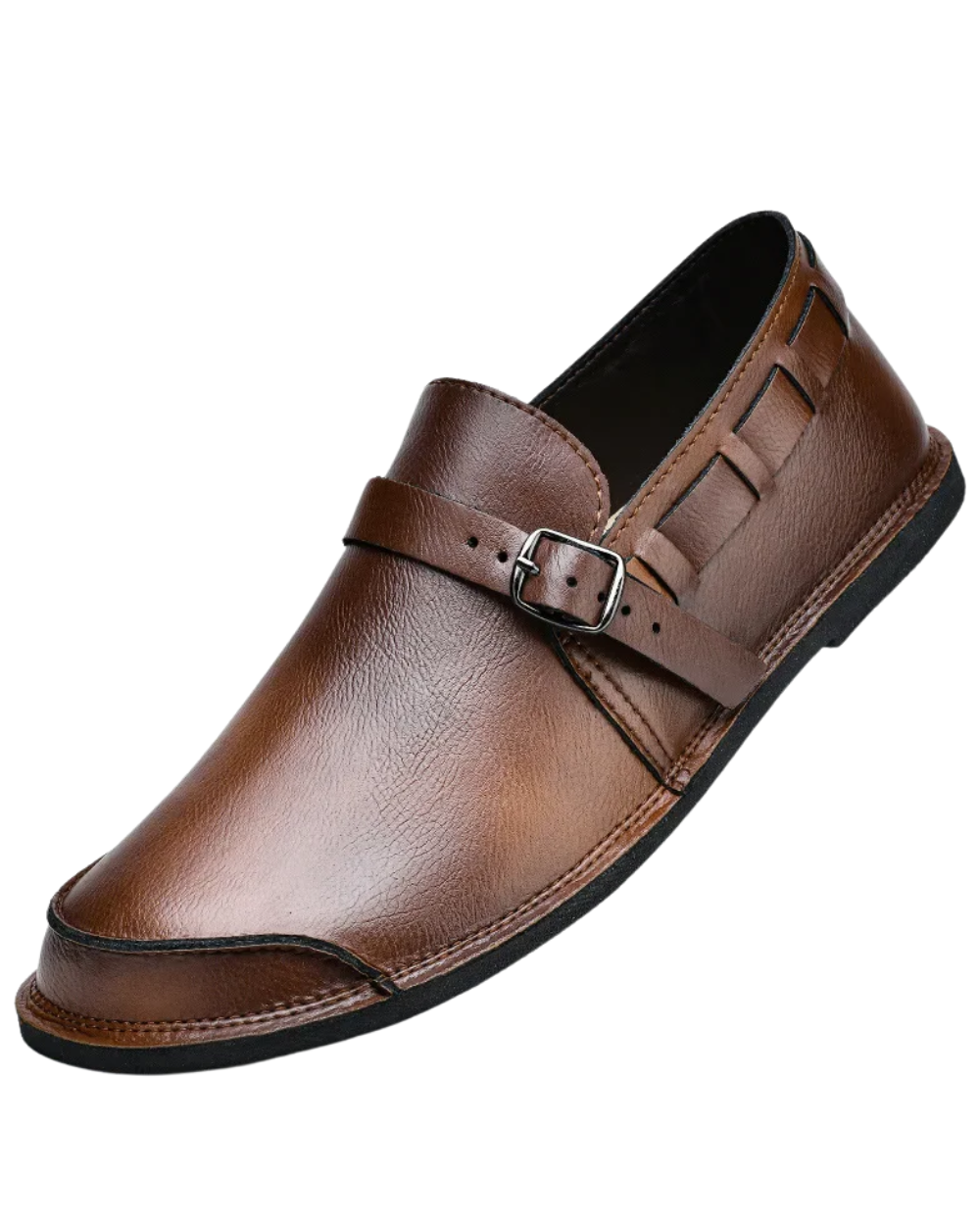 Buckled Leather Loafers