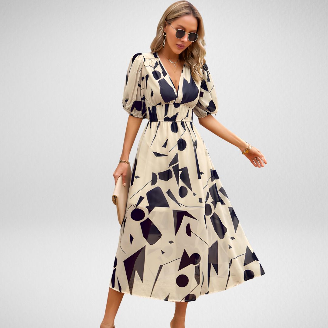 Johanna - V-Ausschnitt Freizeitkleid