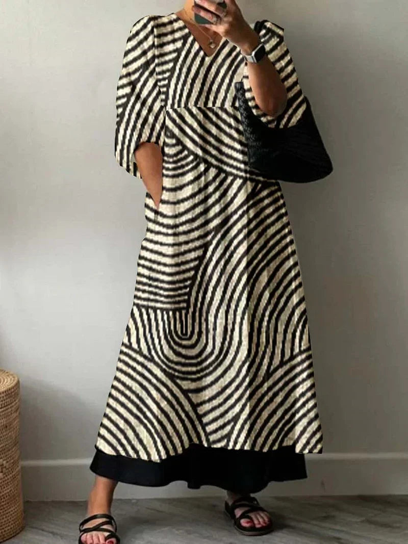 Elegantes bedrucktes Kleid Karoline