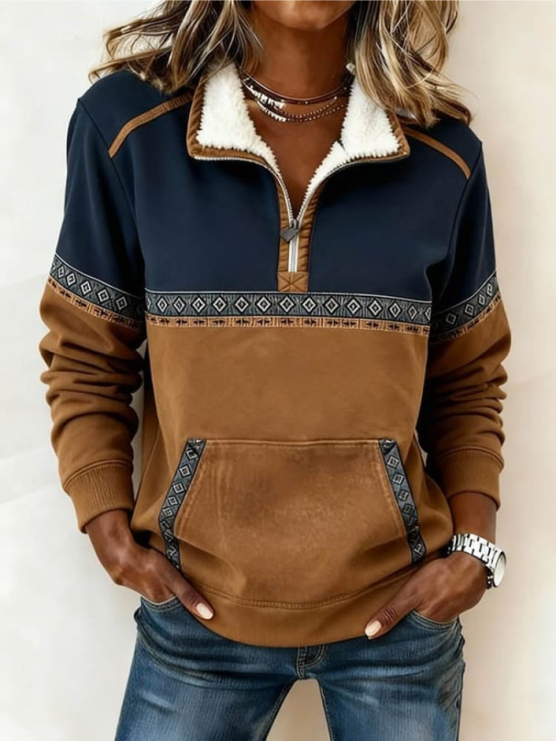 Reesa | Bequemer Pullover mit Reissverschluss