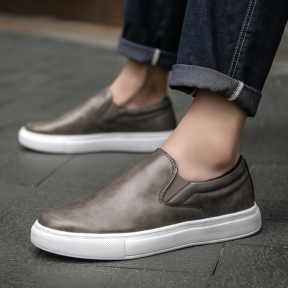 Casual Leather Slip-On Shoes