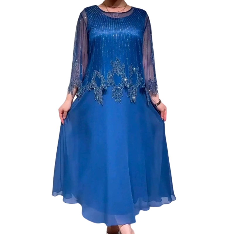 Eliza – Elegantes Kleid mit schimmernder Overlay-Schicht