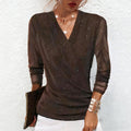 Liliana – Glamouröse Mesh-Bluse mit Schimmernden Details