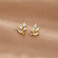 Crystal Chic Blatt-Ohrringe