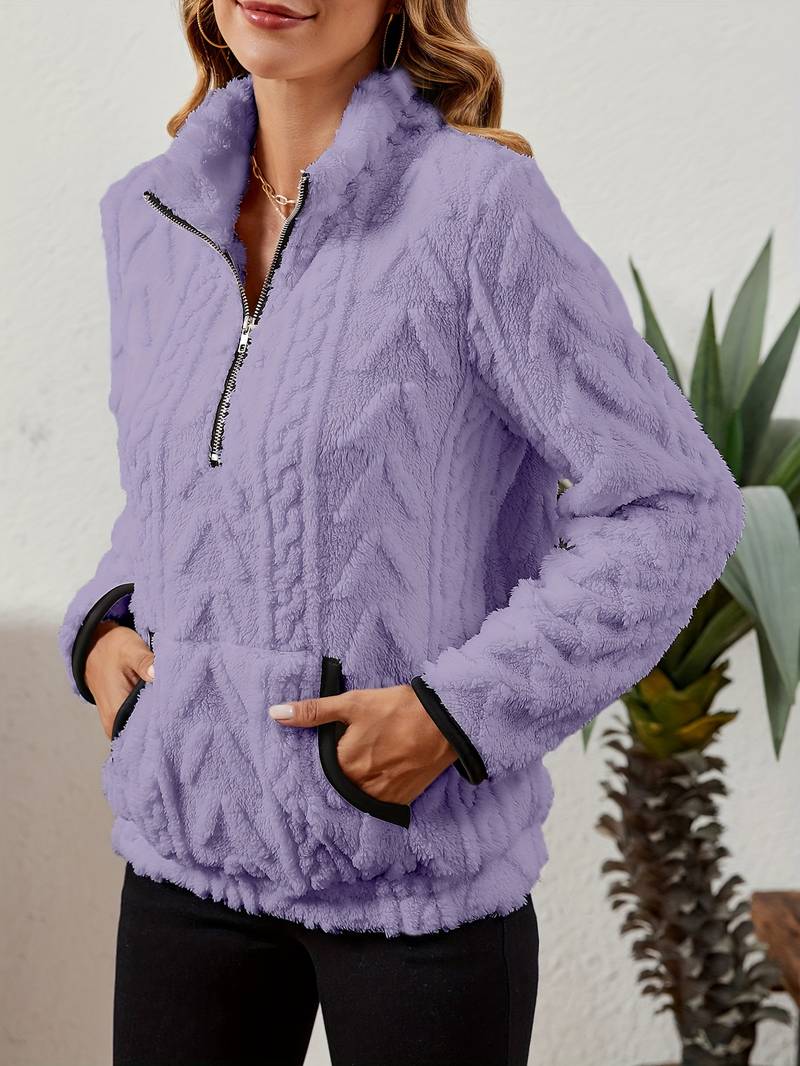 Naama – Stilvoller Half-Zip-Pullover mit Tasche