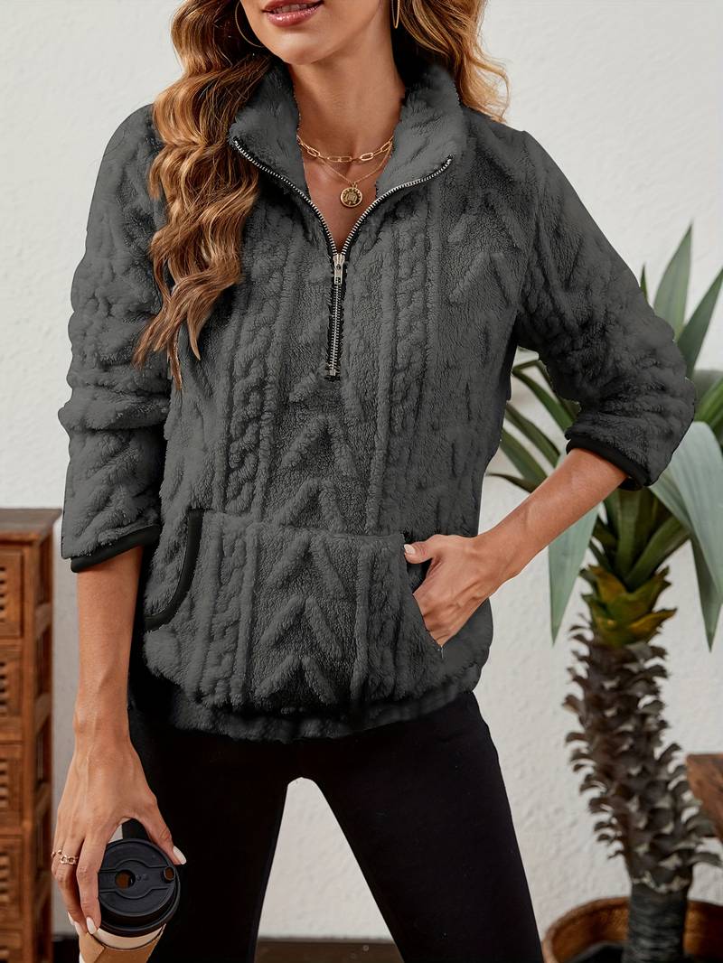 Naama – Stilvoller Half-Zip-Pullover mit Tasche