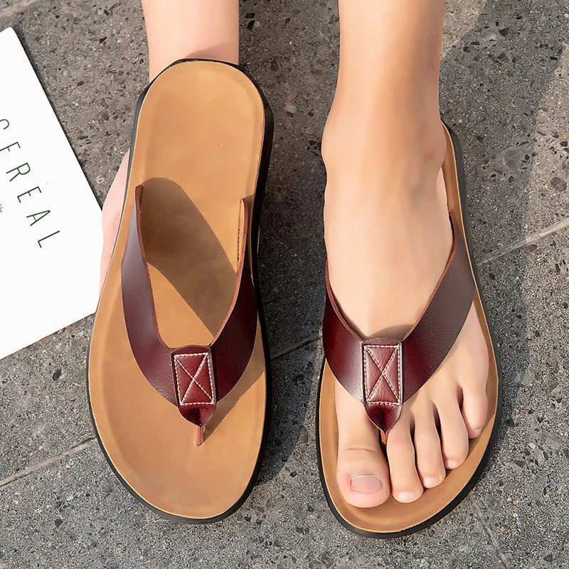 Lässige Ledersandalen
