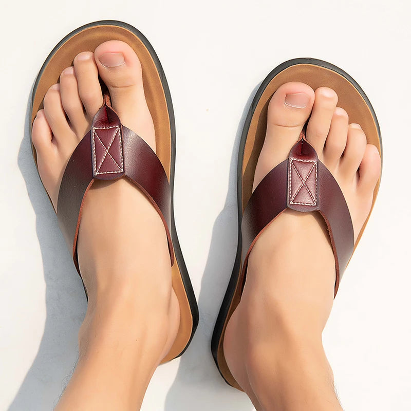 Lässige Ledersandalen