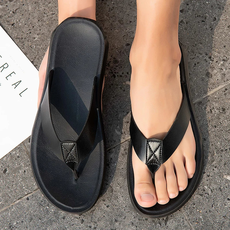 Lässige Ledersandalen