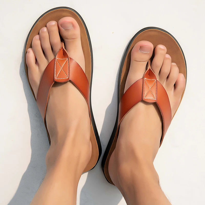 Lässige Ledersandalen