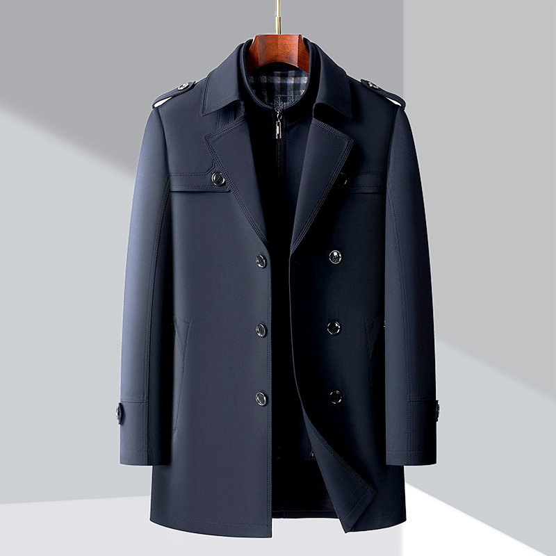 Rupert | Midlanger Herren-Trenchcoat mit Abnehmbarer Fütterung