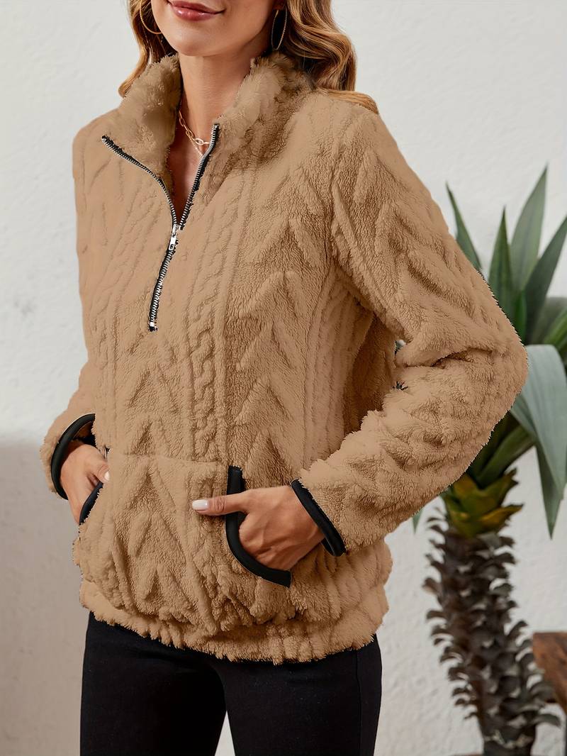 Naama – Stilvoller Half-Zip-Pullover mit Tasche