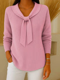 Melina™ | Eleganter Pullover mit Schleifenkragen