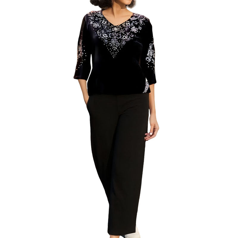 Elvire – Elegantes zweiteiliges Samt-Set