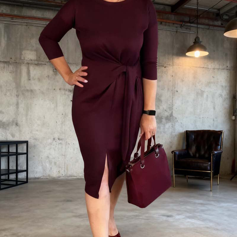 Seraphine – Elegantes Midikleid mit Taillenbindung