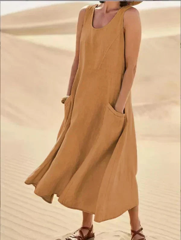 Liesel | Ärmelloses Kleid mit Taschen