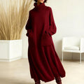 Irina | Strickkleid mit Rollkragen, langen Ärmeln & Taschen