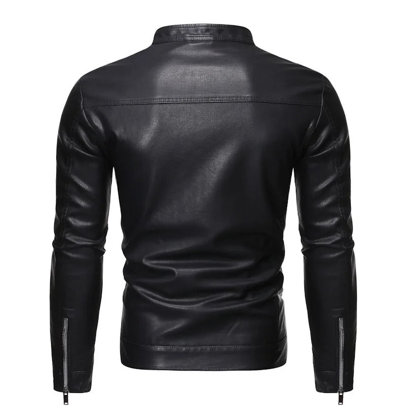 Nicolas® | Lederjacke mit Stehkragen