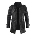 Matthias-Leon® | Elegante lange Motorradlederjacke