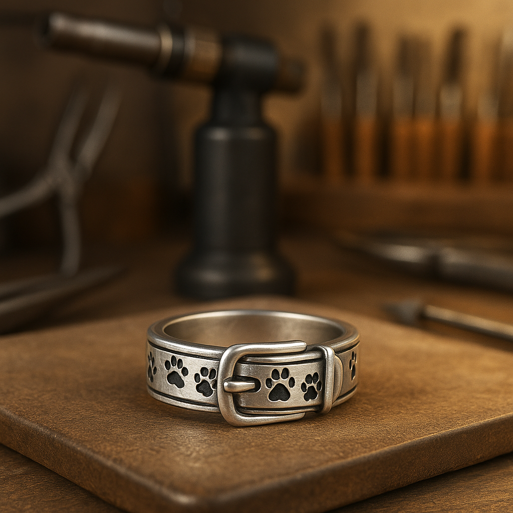 Niedlicher und eleganter Halsring mit Hundemotiv
