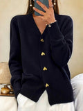 Noemi - Gestrickte Herz-Strickjacke