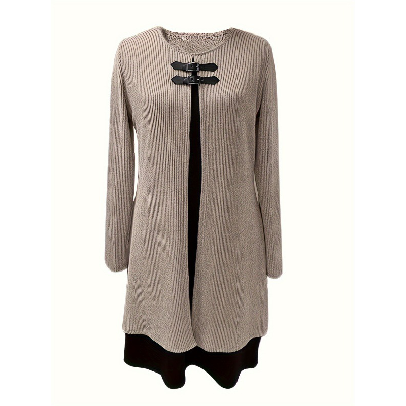 Elina™ – Elegants Zweifarb-A-Linien-Kleid