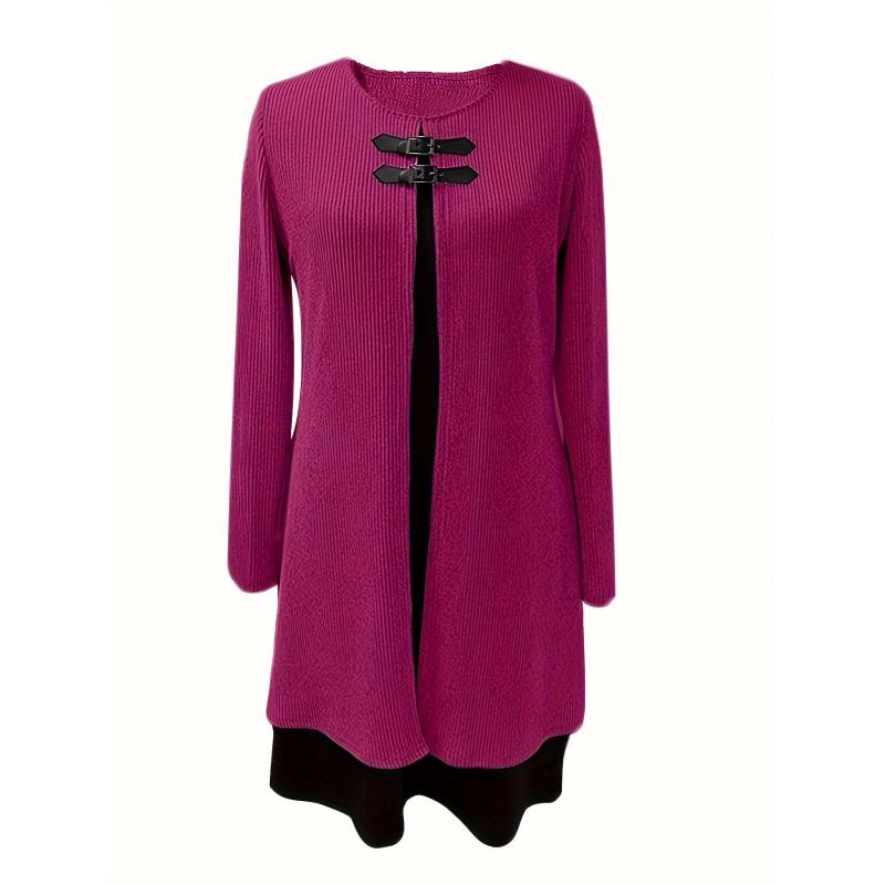 Elina™ – Elegants Zweifarb-A-Linien-Kleid