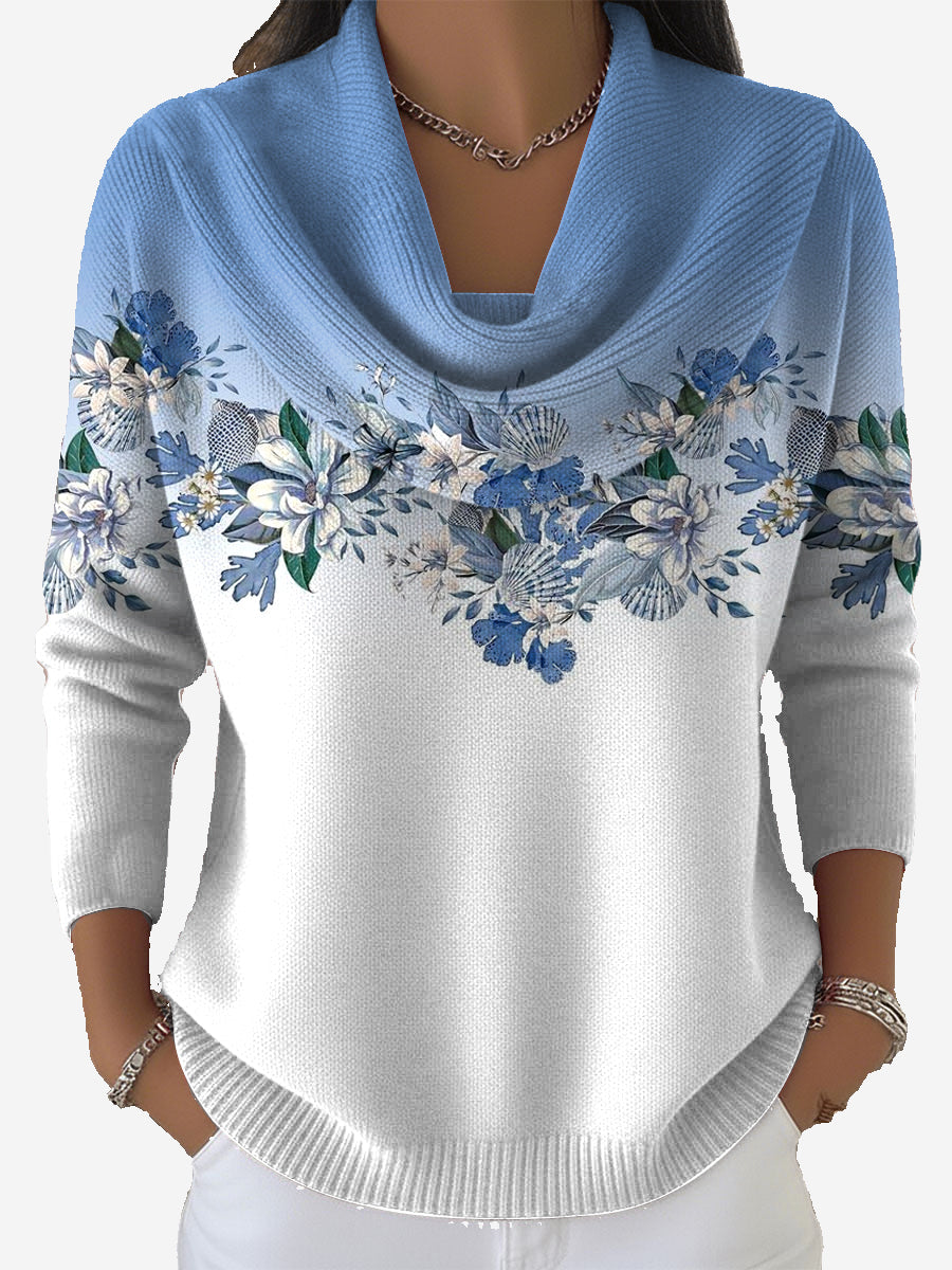 Taliah – Vintage Blumemuster Pullover